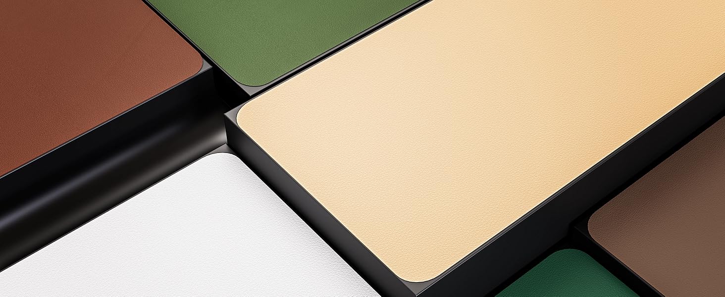 Double-Sided Desk Pad, Leather Desk Mat, Eco Cork Desk Pad Protector,Large Mouse Pad,Waterproof Desk Blotter for Office/Home