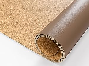 Double-Sided Desk Pad, Leather Desk Mat, Eco Cork Desk Pad Protector,Large Mouse Pad,Waterproof Desk Blotter for Office/Home