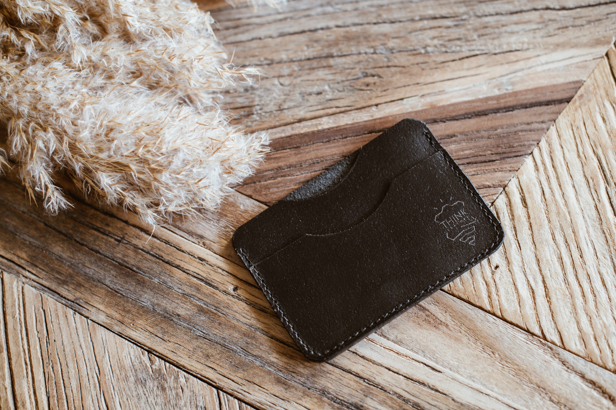 Skórzane etui na karty - cardholder - czarny-0