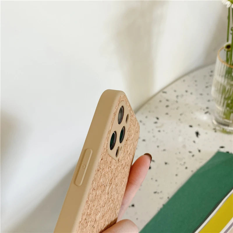 Soft Silicone Phone Case – Wood Finish - iPhone 15 14 13 Pro Max 12 11 X XR XS 8 Plus