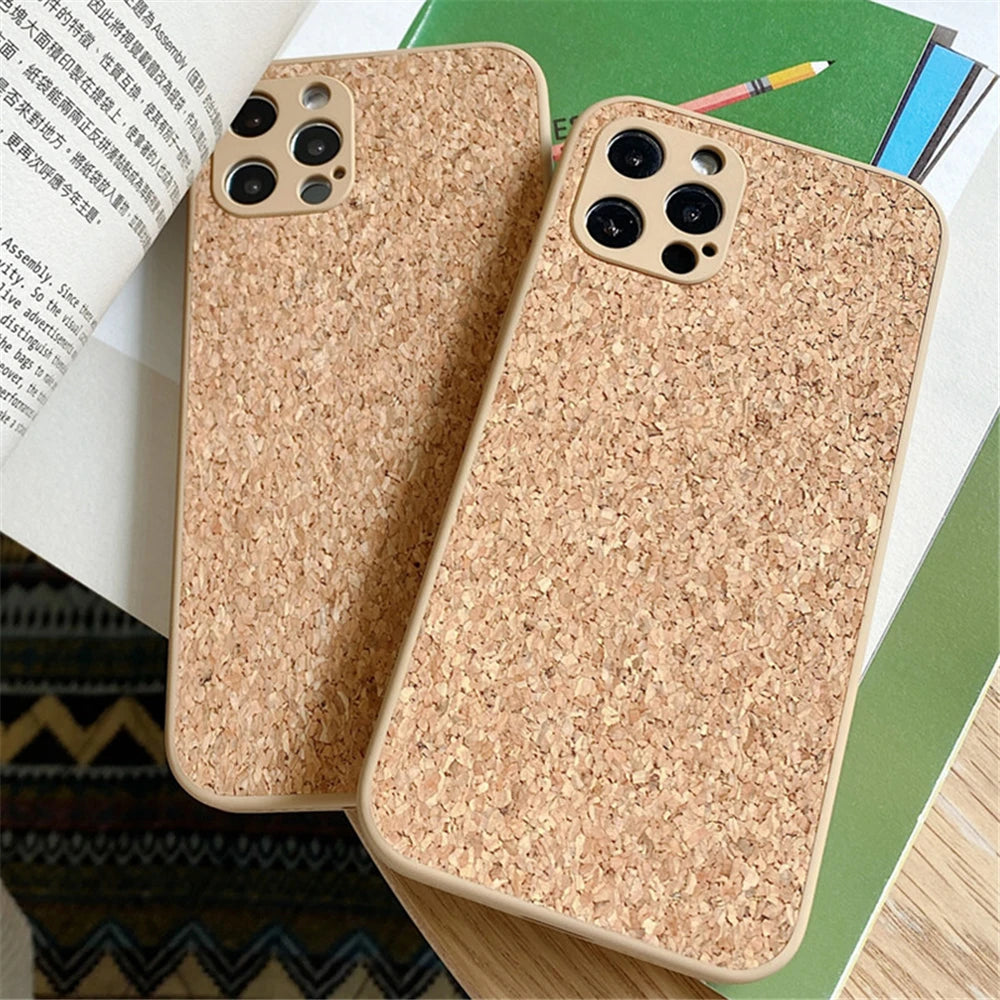Soft Silicone Phone Case – Wood Finish - iPhone 15 14 13 Pro Max 12 11 X XR XS 8 Plus