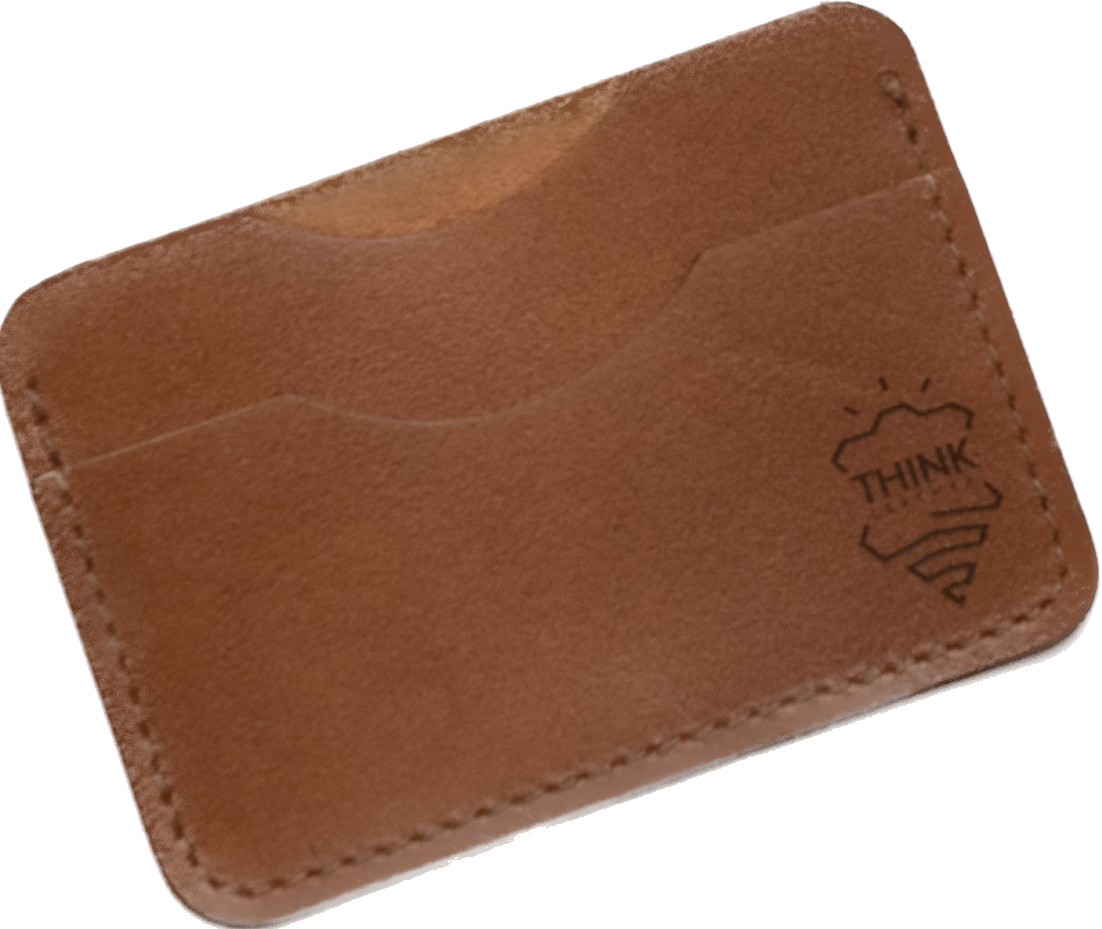 Skórzane etui na karty - cardholder - jasny brąz-2