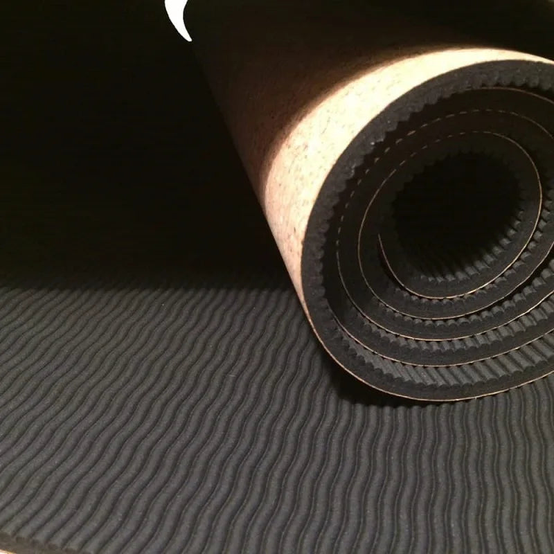 Non-Slip Cork Yoga Mat for Fitness & Pilates-3