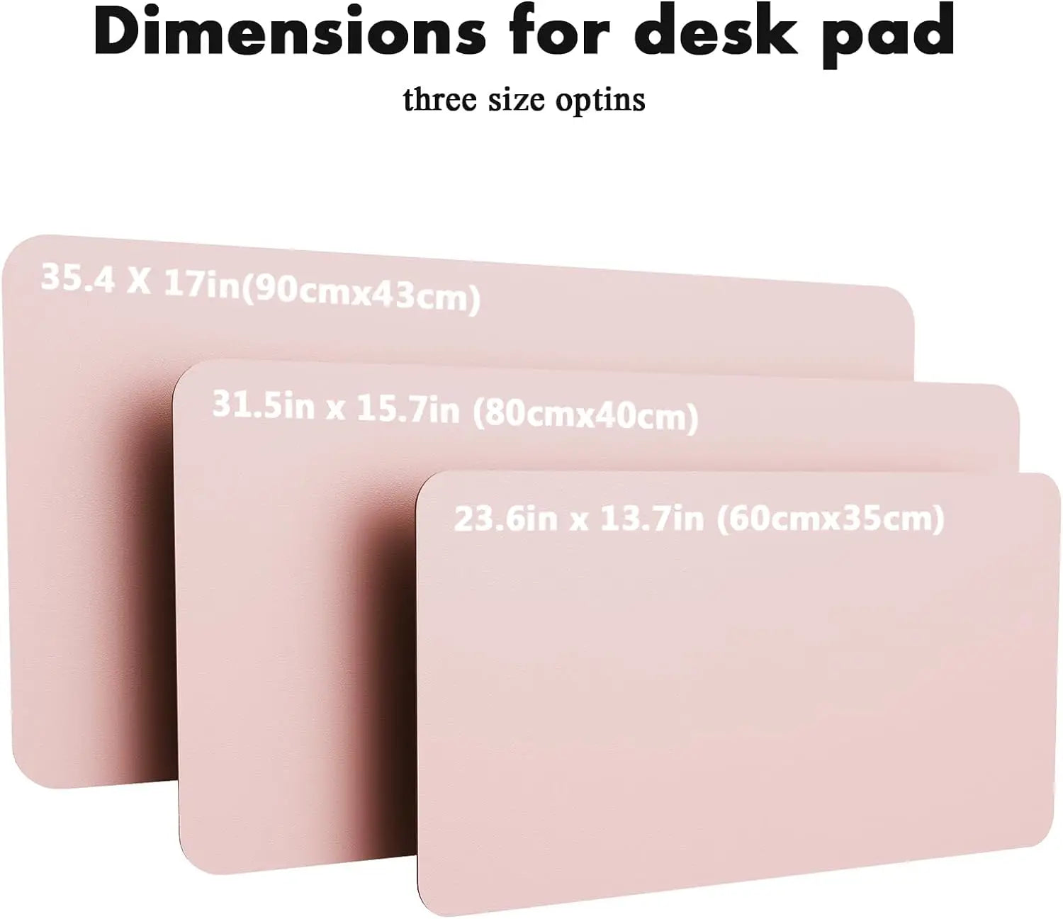 Double-Sided Desk Pad, Leather Desk Mat, Eco Cork Desk Pad Protector,Large Mouse Pad,Waterproof Desk Blotter for Office/Home