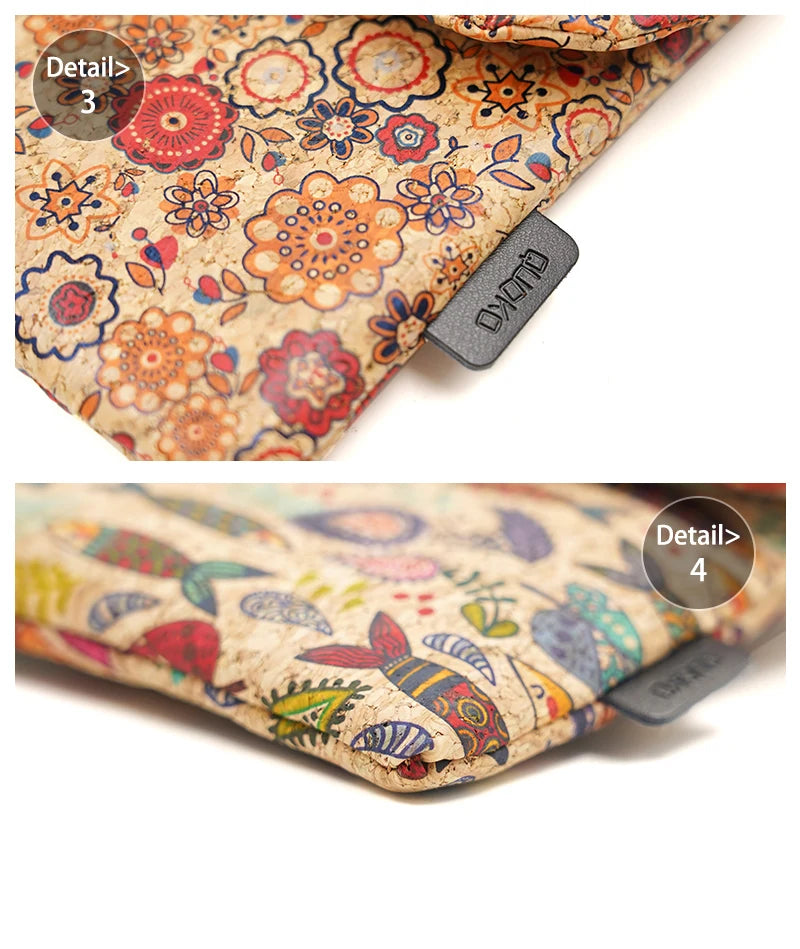 Environmentally friendly cork cloth E-Book Bag Cover,Colorful 6“ E-Reader Sleeve Case For Kindle Paperwhite Voyage 6.8 inch