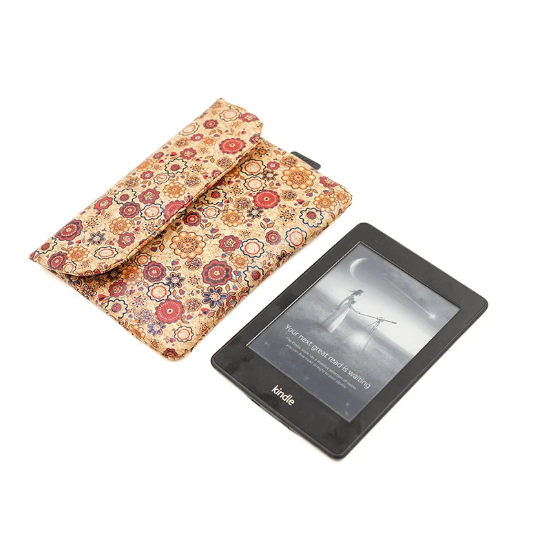 Environmentally friendly cork cloth E-Book Bag Cover,Colorful 6“ E-Reader Sleeve Case For Kindle Paperwhite Voyage 6.8 inch